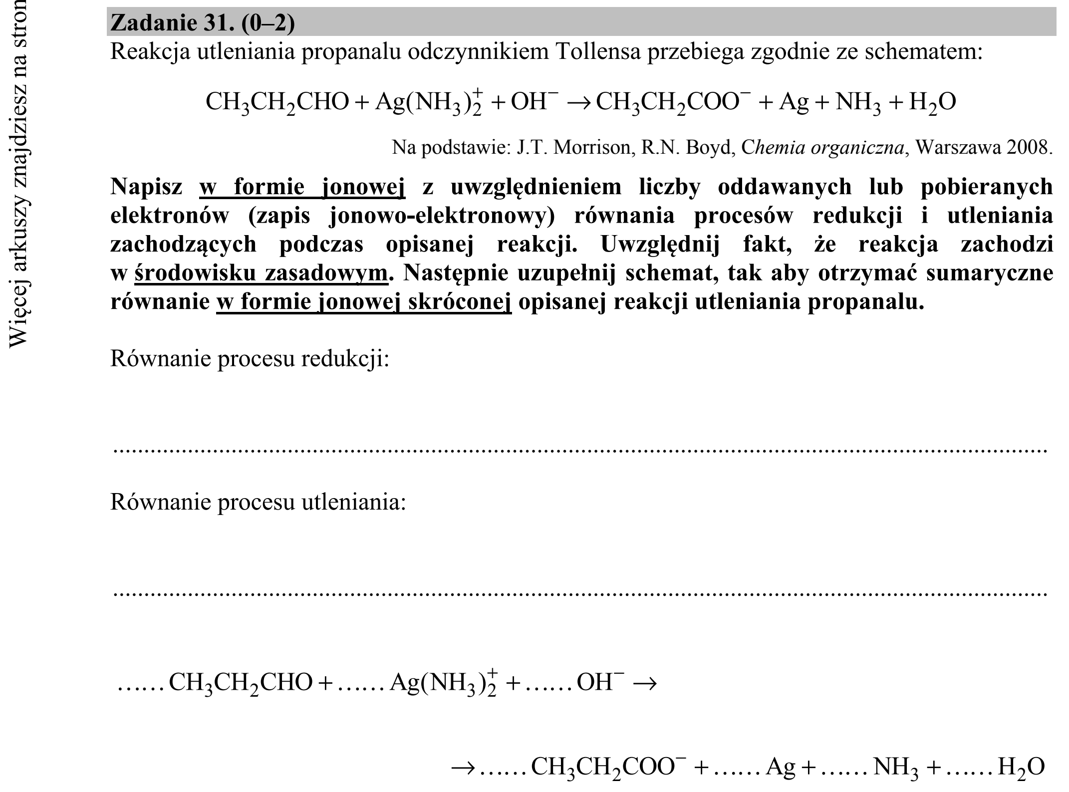 Matura dodatkowa, czerwiec 2018, podgląd zadania 31, fragment 1
