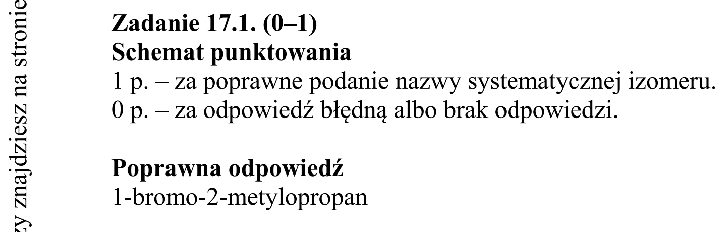 Matura dodatkowa, czerwiec 2019, odpowiedź do zadania 17.1