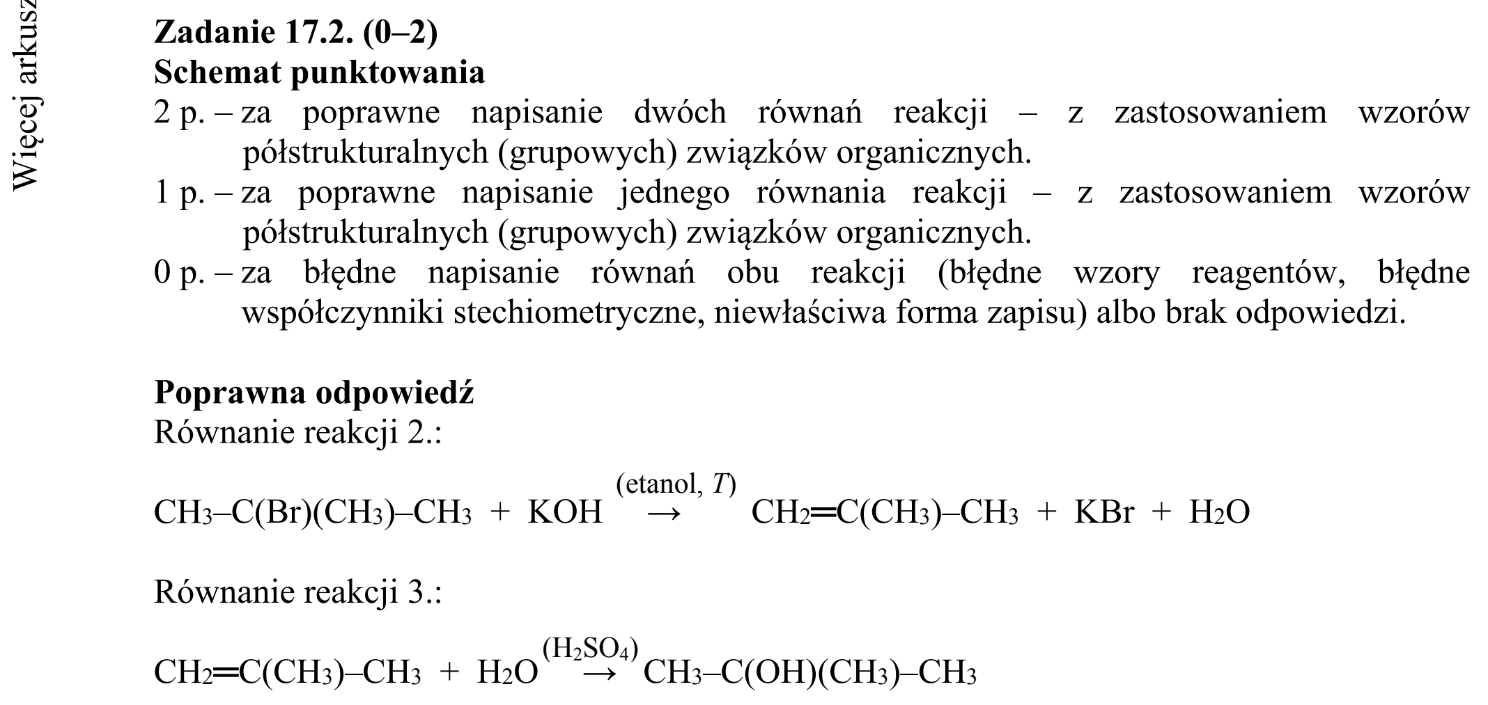 Matura dodatkowa, czerwiec 2019, odpowiedź do zadania 17.2