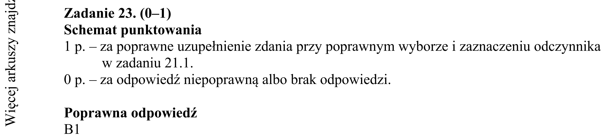 Matura dodatkowa, czerwiec 2019, odpowiedź do zadania 23