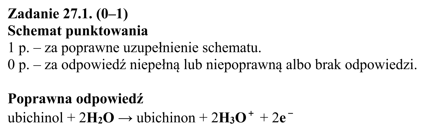 Matura dodatkowa, czerwiec 2019, odpowiedź do zadania 27.1
