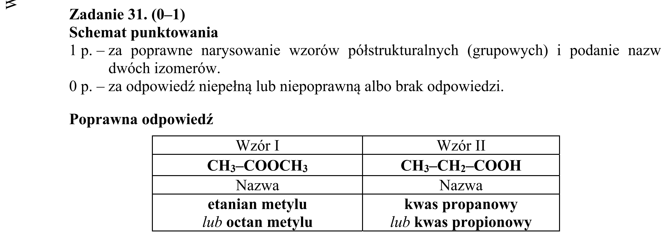 Matura dodatkowa, czerwiec 2019, odpowiedź do zadania 31