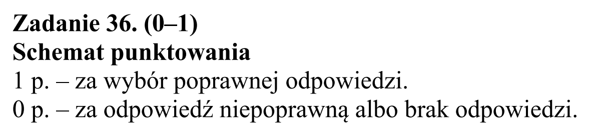 Matura dodatkowa, czerwiec 2019, odpowiedź do zadania 36, fragment 1