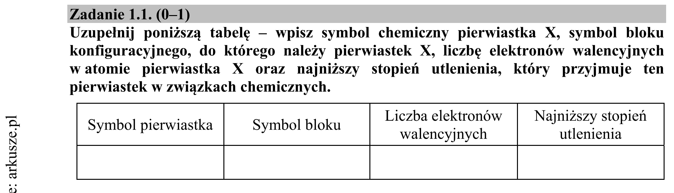 Matura dodatkowa, czerwiec 2019, zadanie 1.1