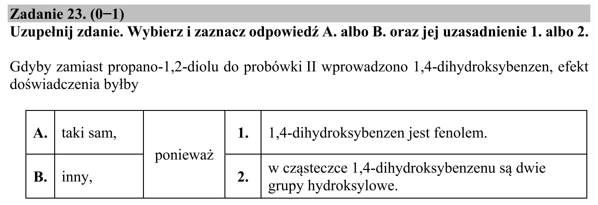 Matura dodatkowa, czerwiec 2019, podgląd zadania 23
