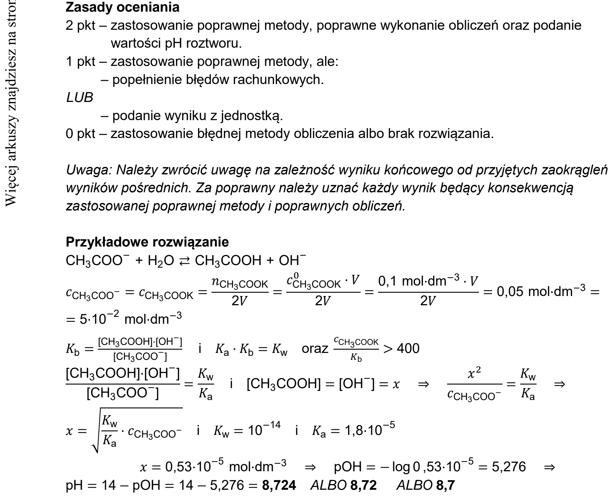 Matura dodatkowa, czerwiec 2022, odpowiedź do zadania 13