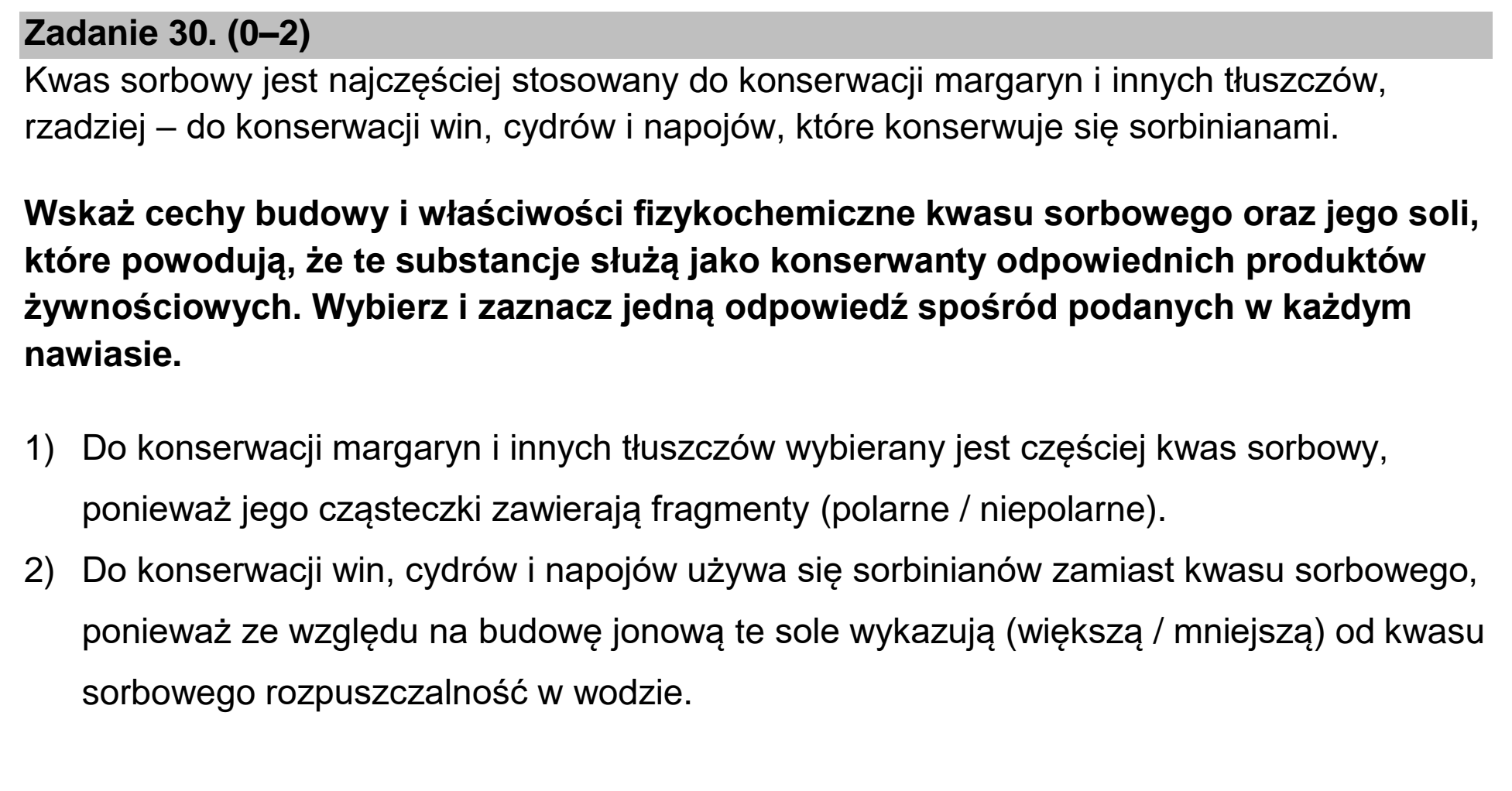Matura dodatkowa, czerwiec 2023, podgląd zadania 30