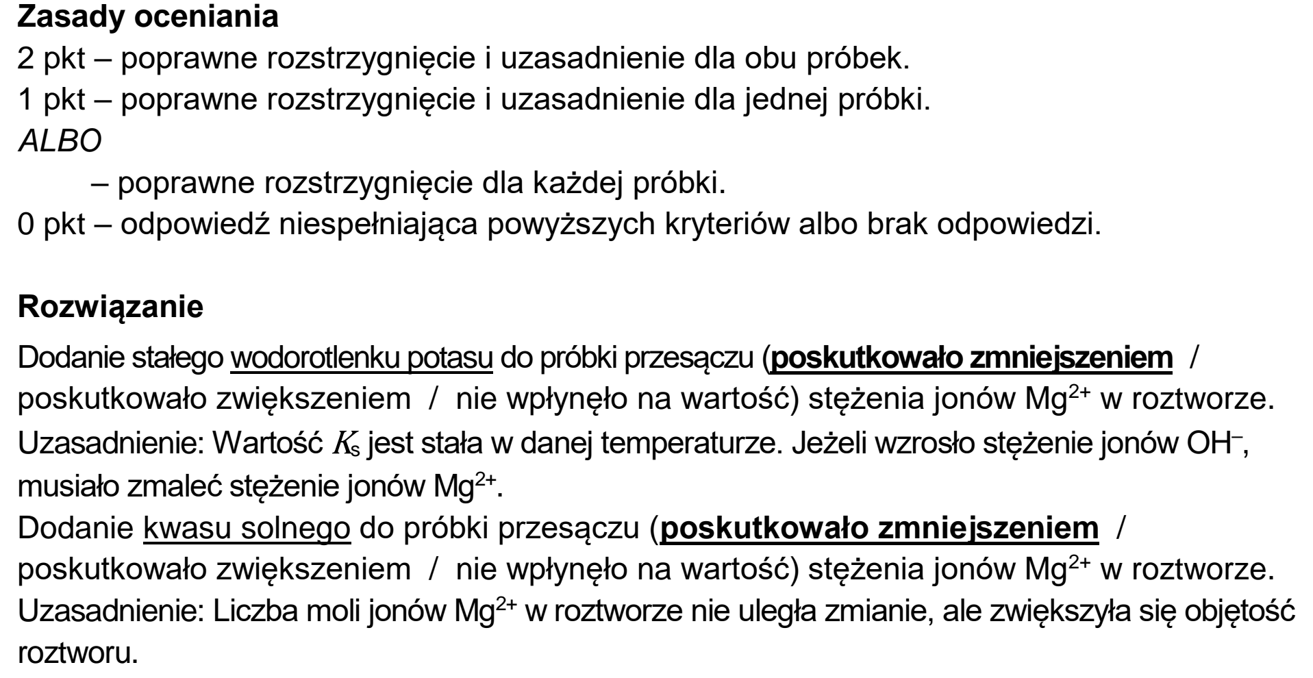 Matura dodatkowa, czerwiec 2024, odpowiedź do zadania 15