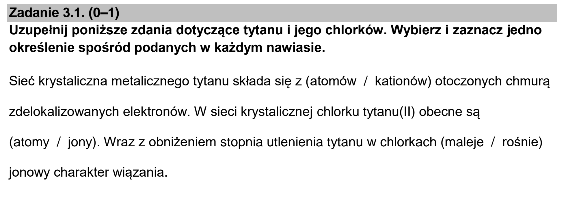 Matura dodatkowa, czerwiec 2024, zadanie 3.1