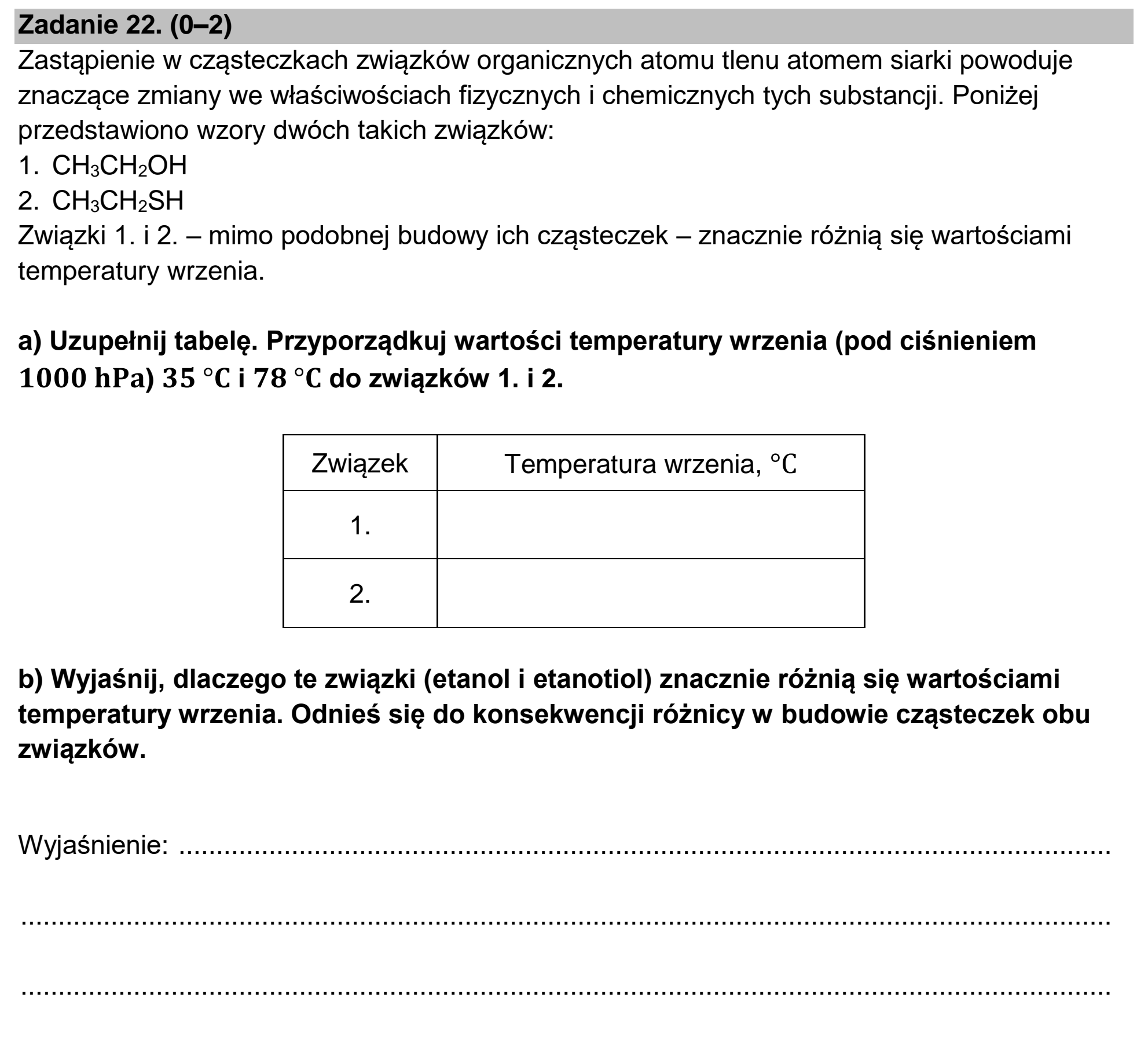 Matura dodatkowa, czerwiec 2025, podgląd zadania 22