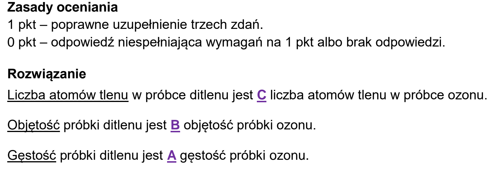 Matura dodatkowa, czerwiec 2026, odpowiedź do zadania 3