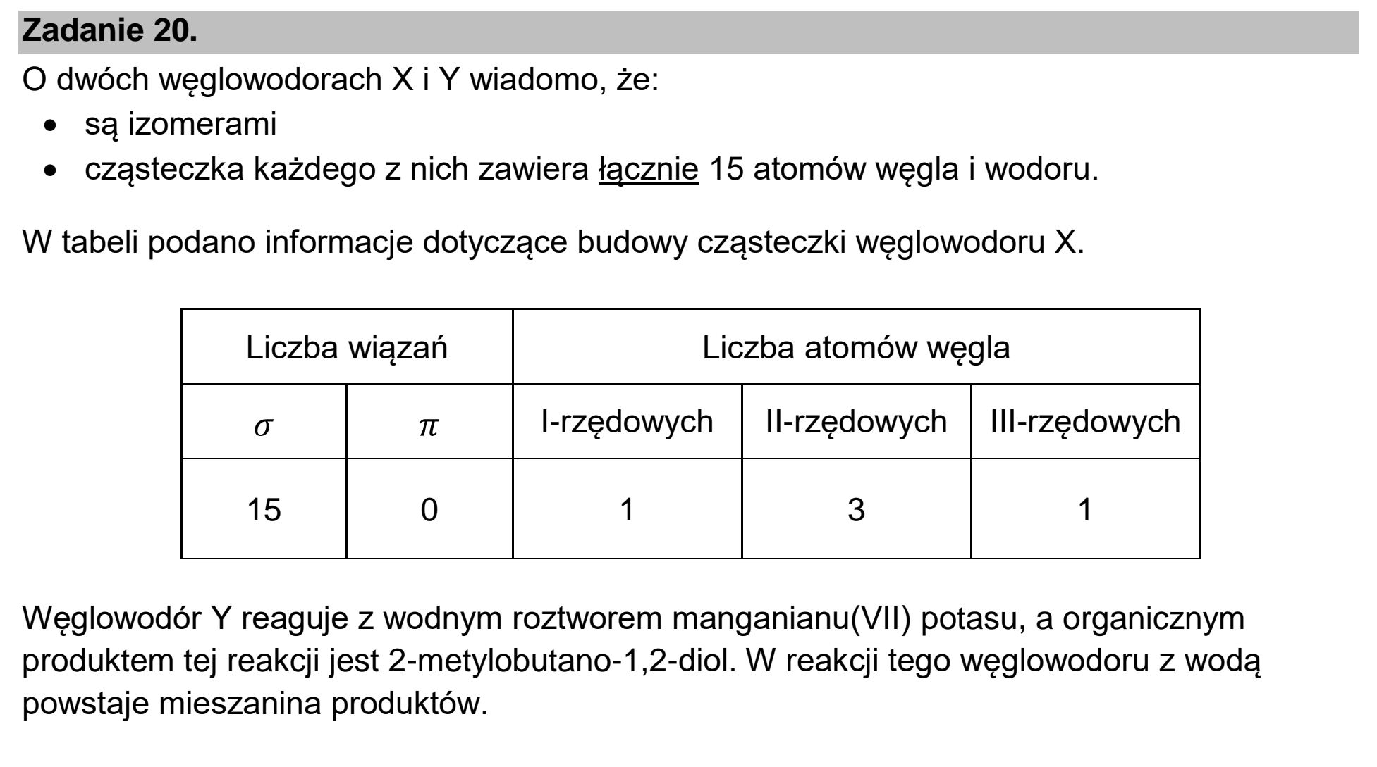 Matura dodatkowa, czerwiec 2026, wstęp zadania 20