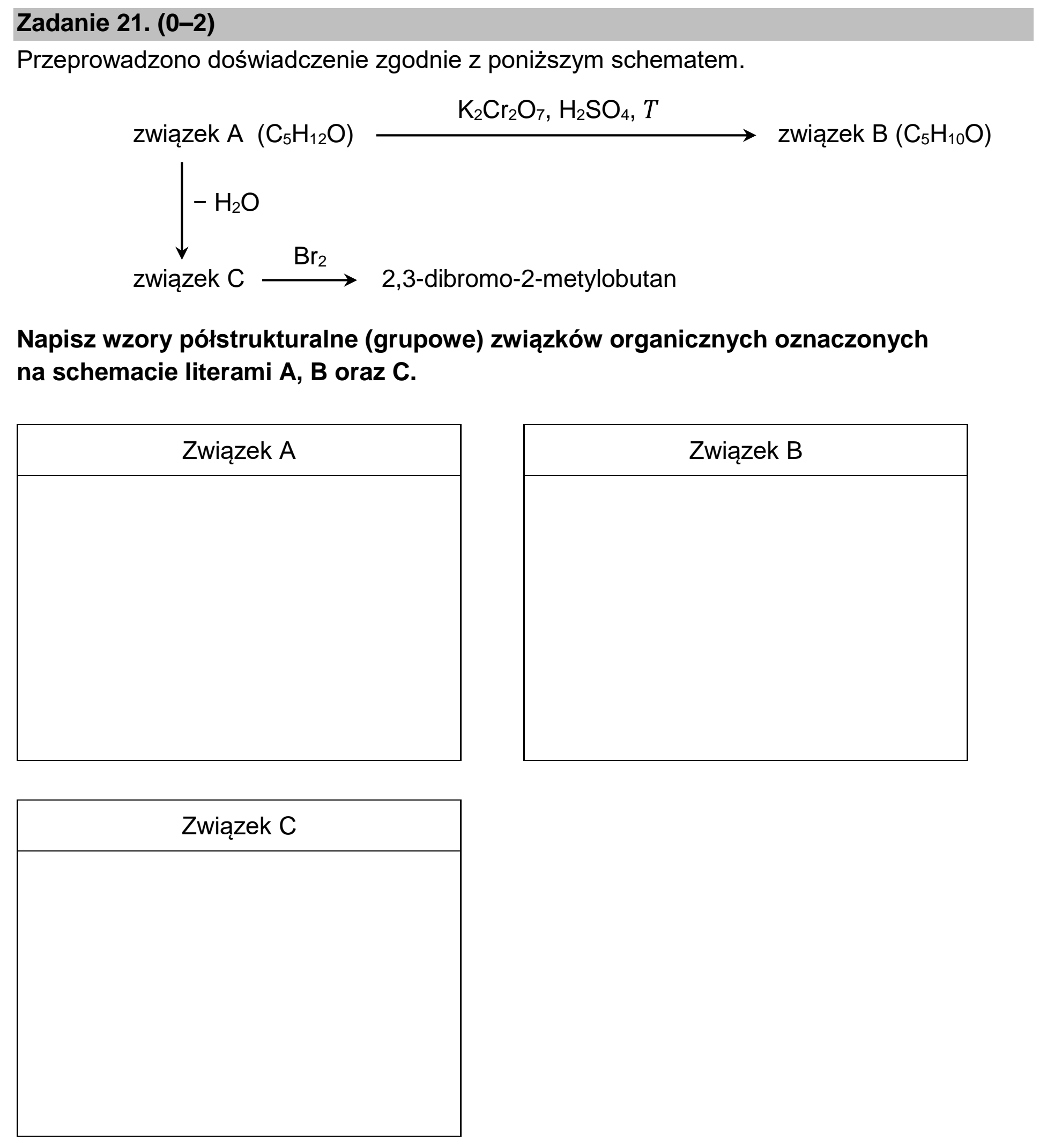 Matura dodatkowa, czerwiec 2026, podgląd zadania 21