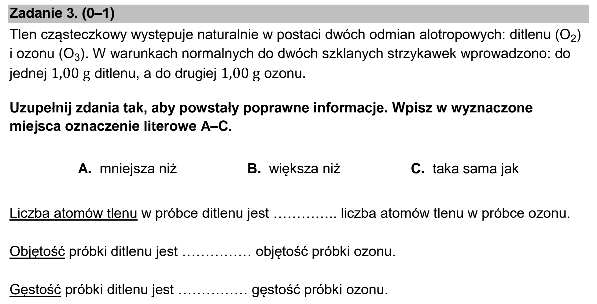 Matura dodatkowa, czerwiec 2026, podgląd zadania 3