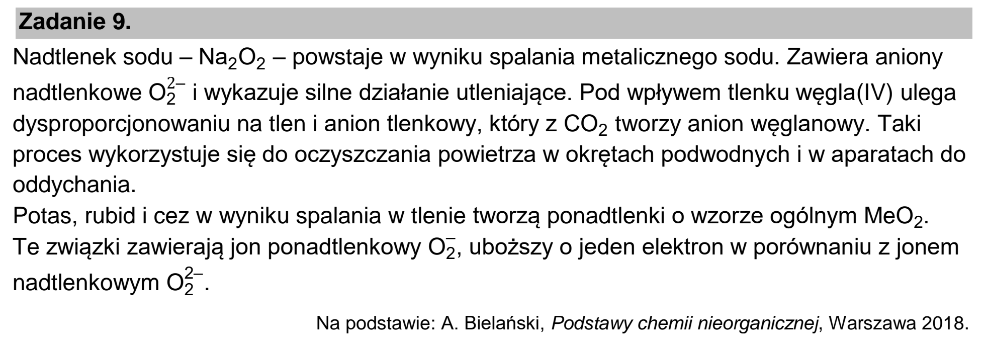 Matura dodatkowa, czerwiec 2026, wstęp zadania 9