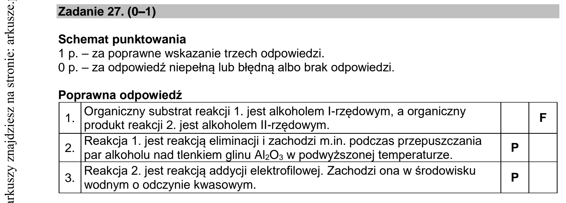 Matura dodatkowa, lipiec 2020, odpowiedź do zadania 27