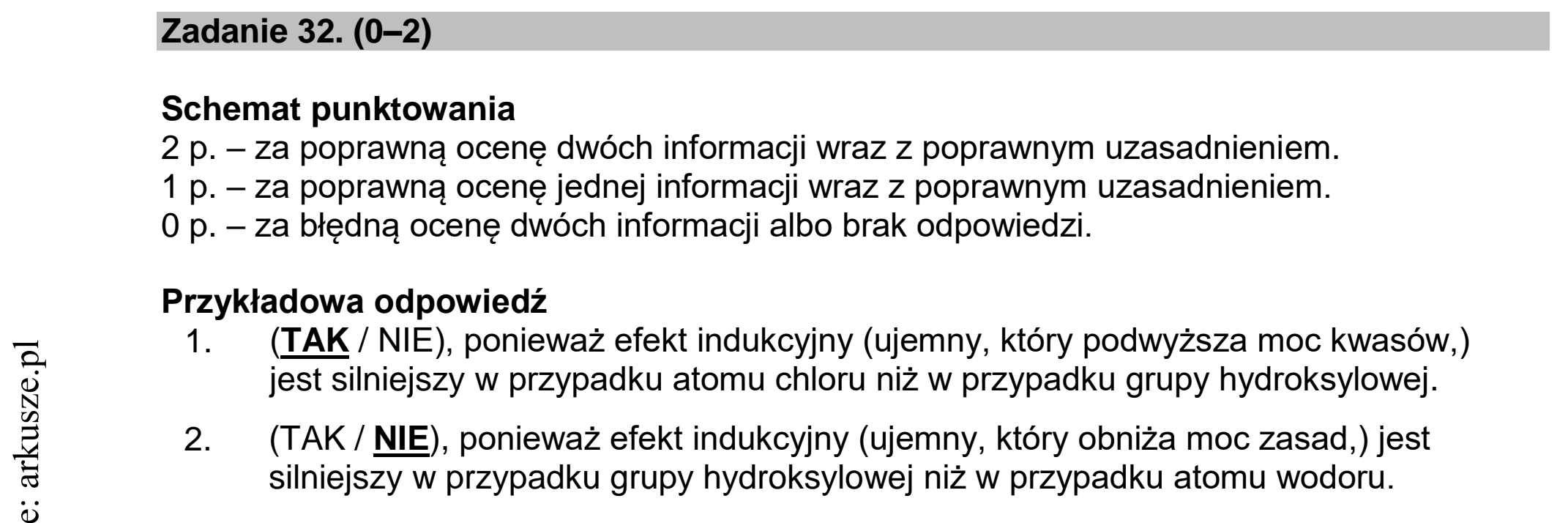 Matura dodatkowa, lipiec 2020, odpowiedź do zadania 32