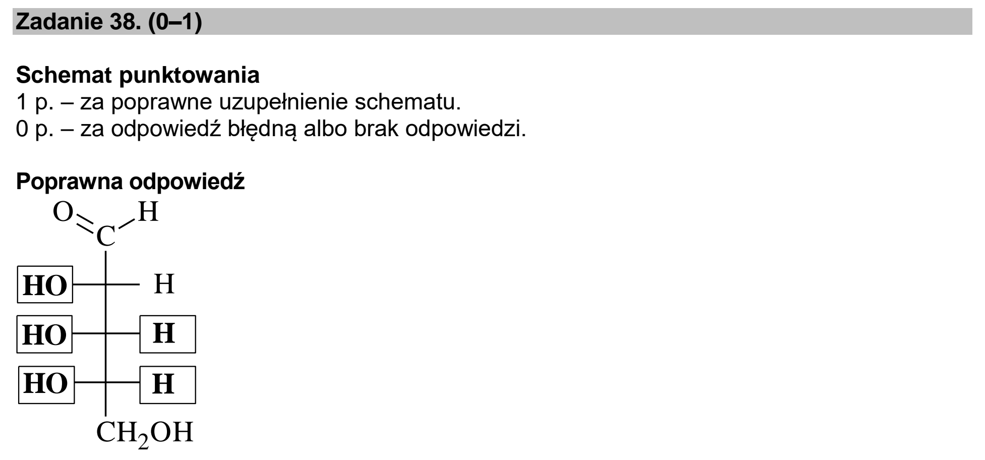 Matura dodatkowa, lipiec 2020, odpowiedź do zadania 38