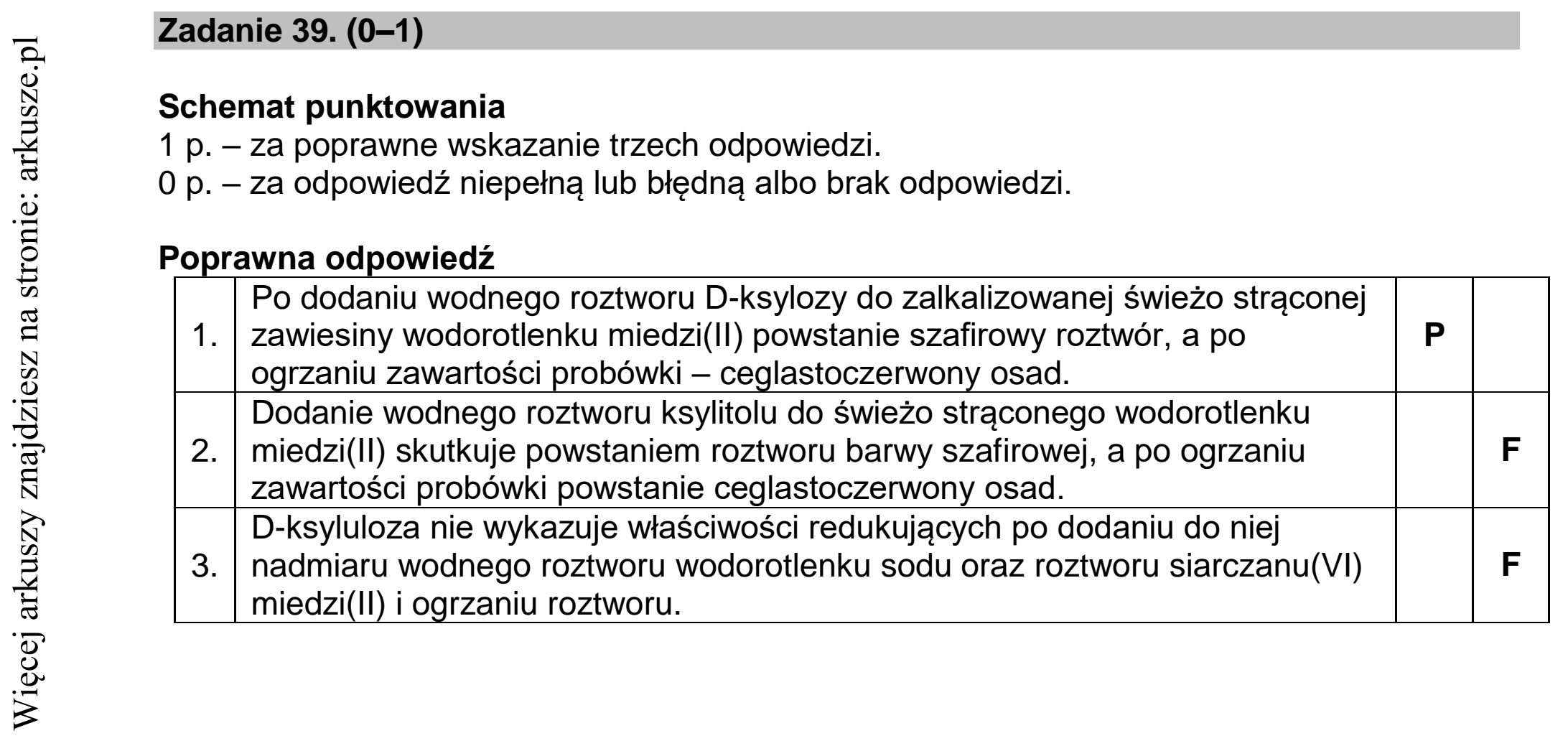 Matura dodatkowa, lipiec 2020, odpowiedź do zadania 39