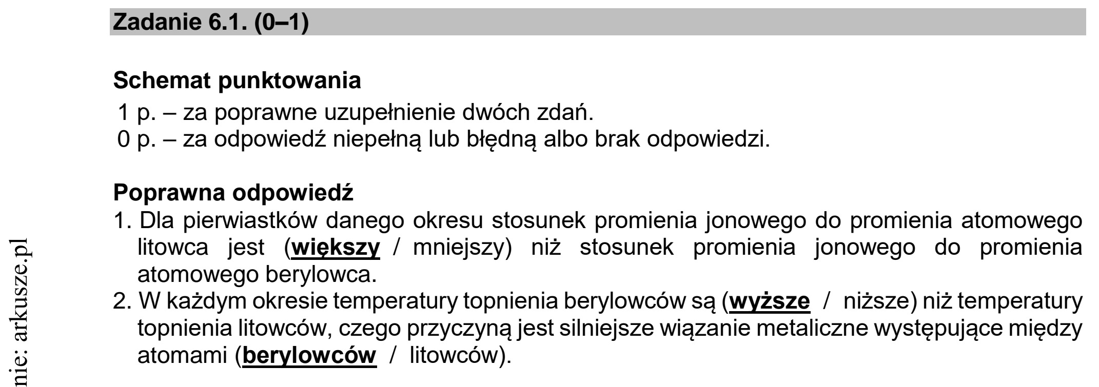 Matura dodatkowa, lipiec 2020, odpowiedź do zadania 6.1