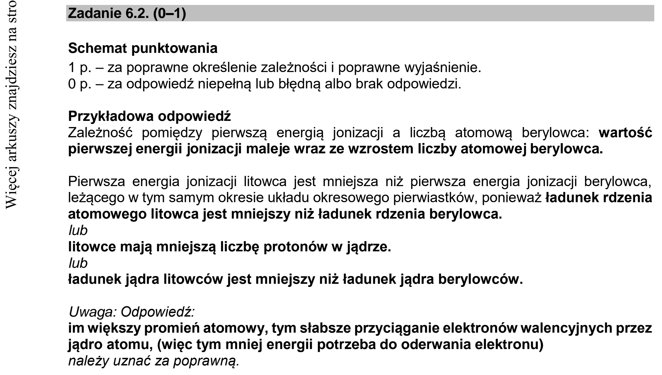 Matura dodatkowa, lipiec 2020, odpowiedź do zadania 6.2