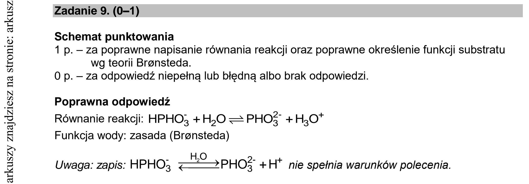 Matura dodatkowa, lipiec 2020, odpowiedź do zadania 9