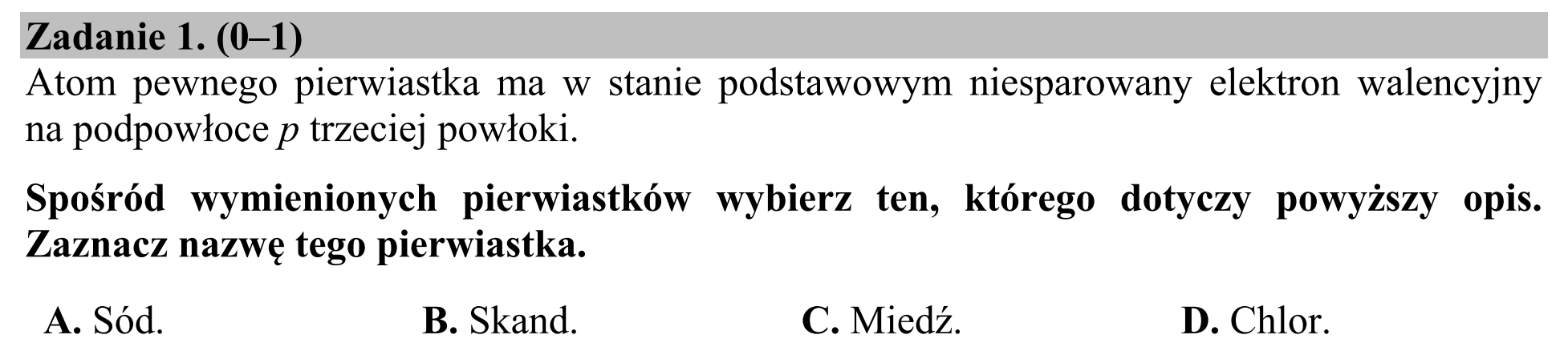 Matura dodatkowa, lipiec 2020, podgląd zadania 1