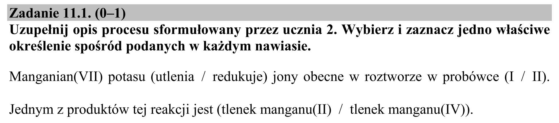 Matura dodatkowa, lipiec 2020, podgląd zadania 11