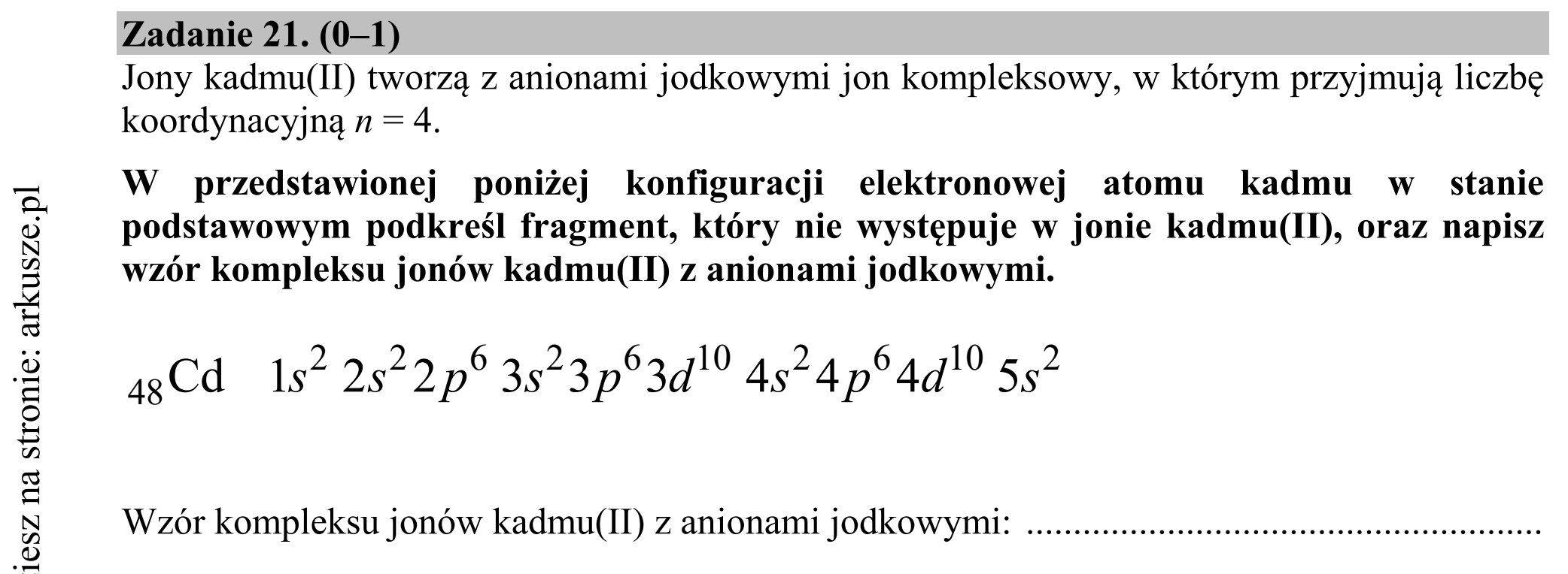 Matura dodatkowa, lipiec 2020, podgląd zadania 21