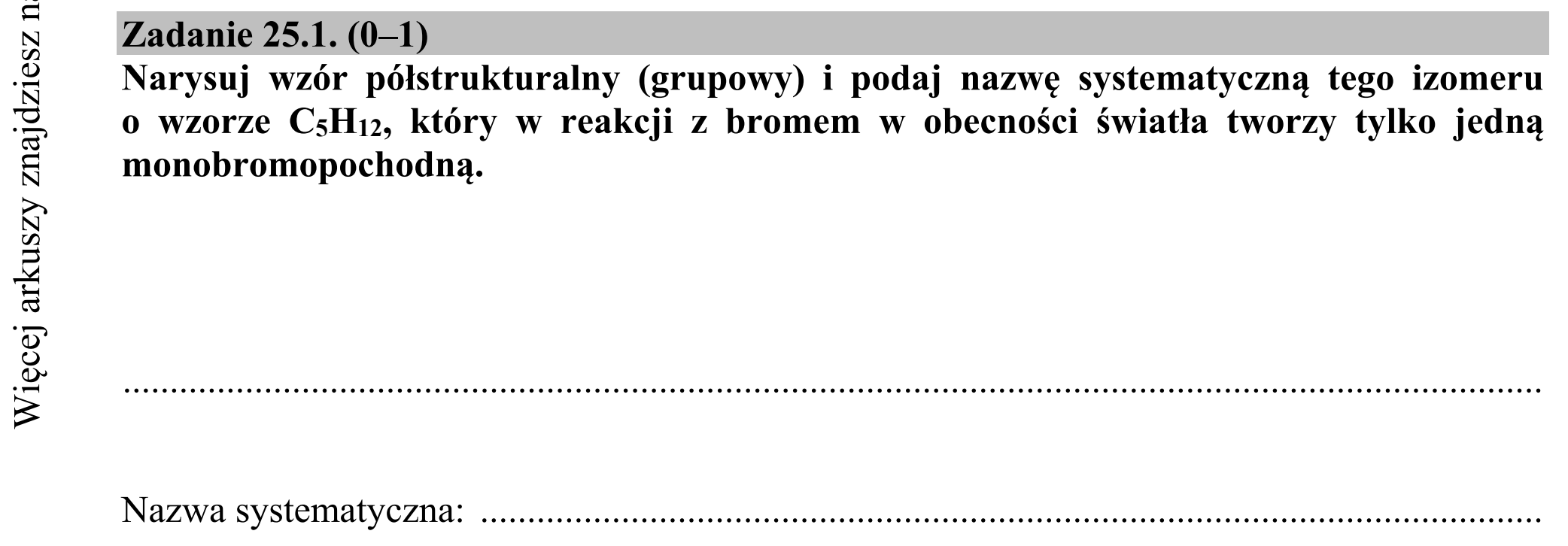 Matura dodatkowa, lipiec 2020, zadanie 25.1