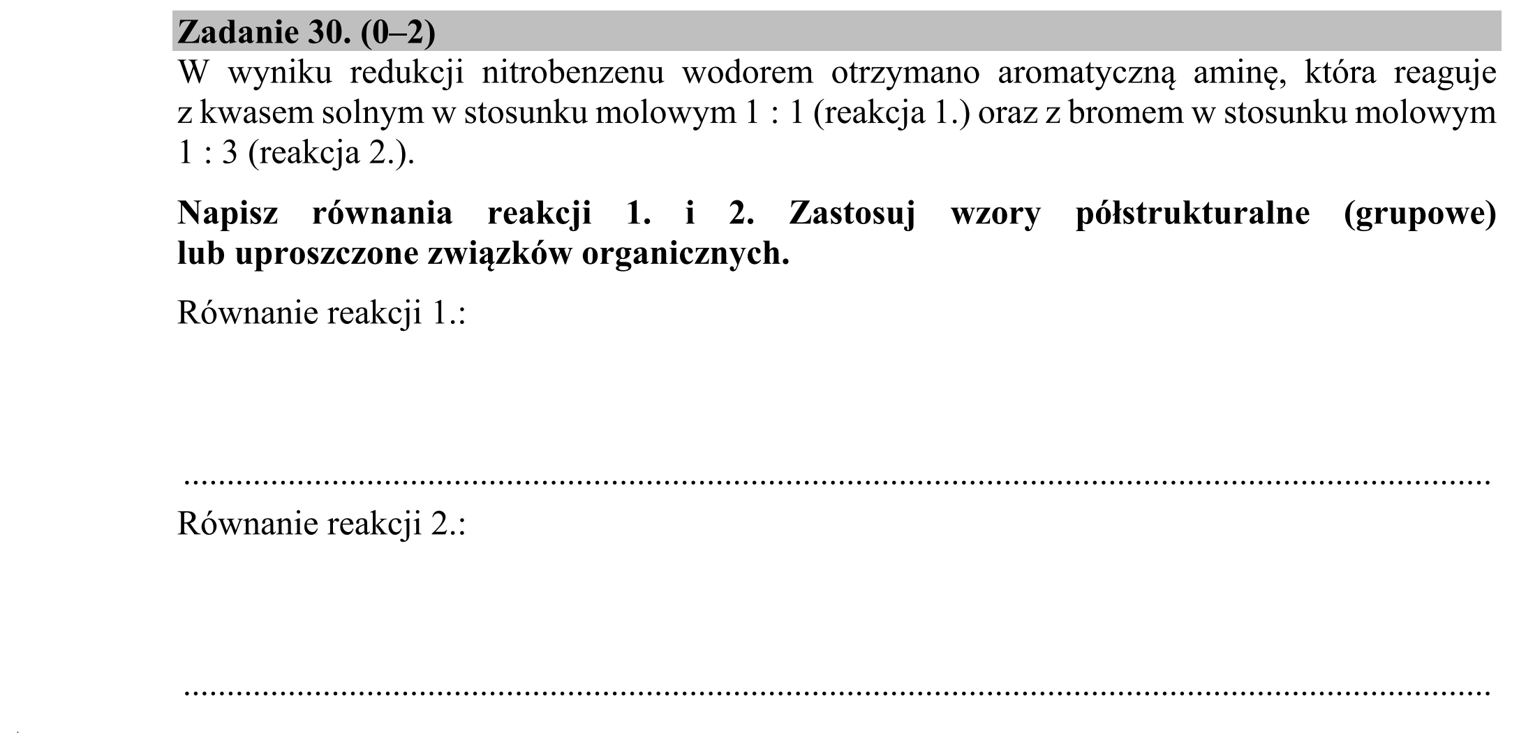 Matura dodatkowa, lipiec 2020, podgląd zadania 30