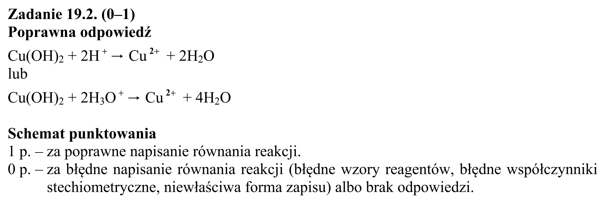 Matura, maj 2015, odpowiedź do zadania 19.2