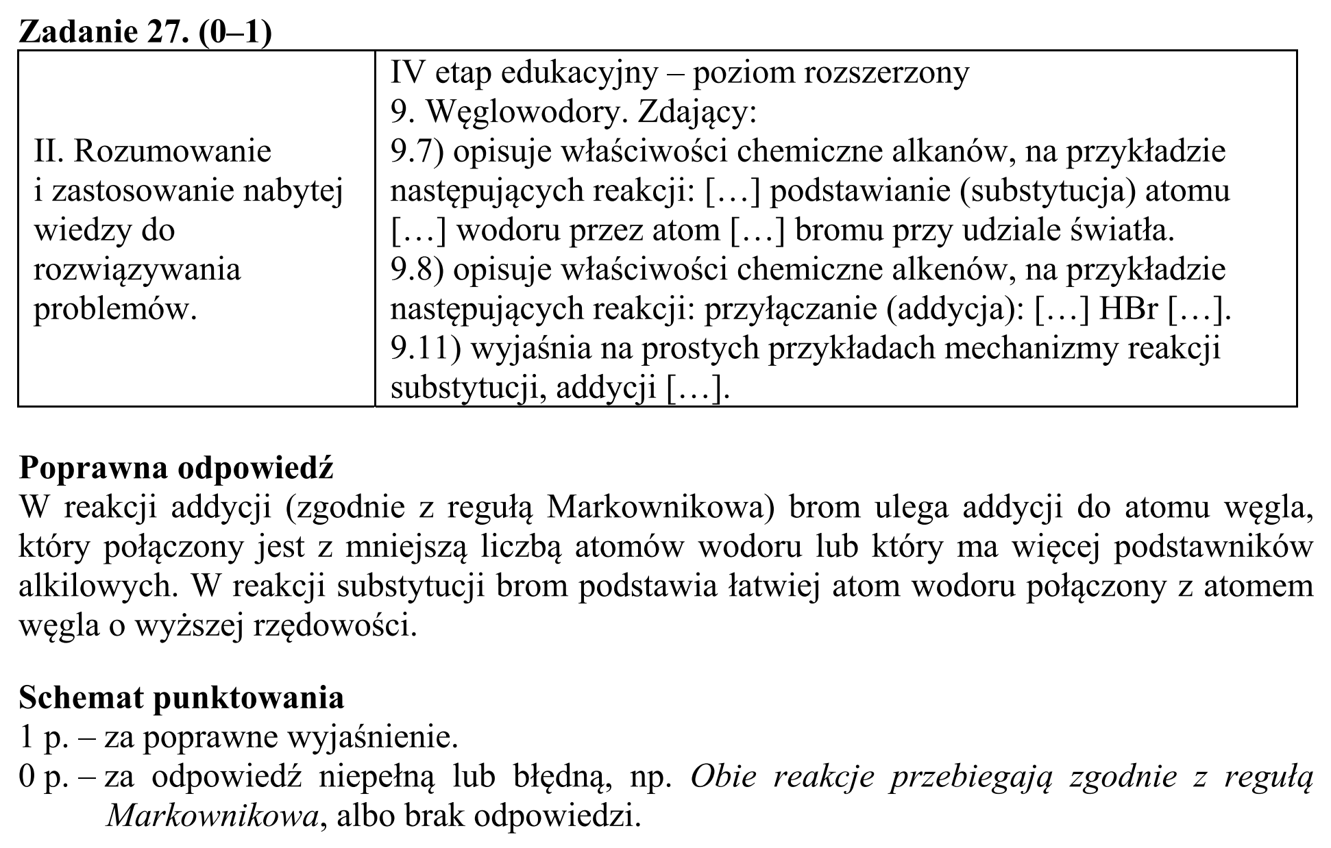 Matura, maj 2015, odpowiedź do zadania 27