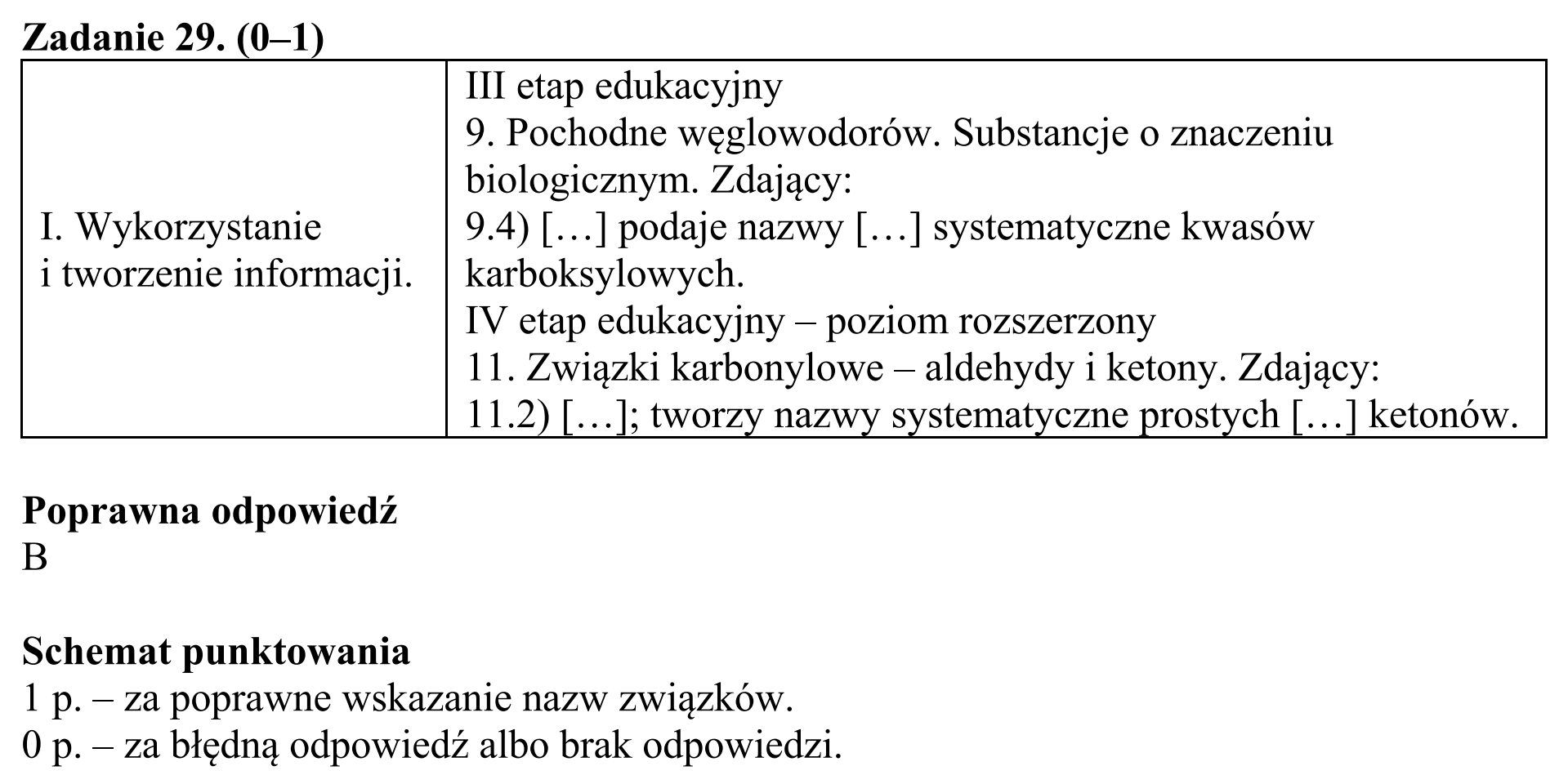 Matura, maj 2015, odpowiedź do zadania 29