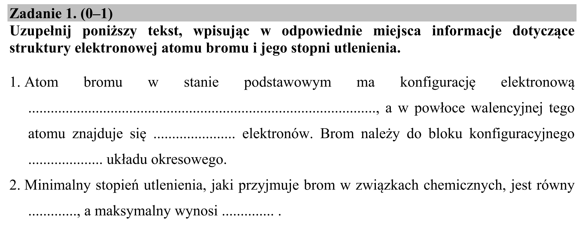 Matura, maj 2015, podgląd zadania 1