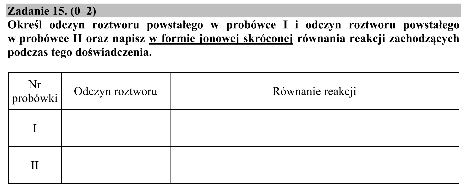Matura, maj 2015, podgląd zadania 15