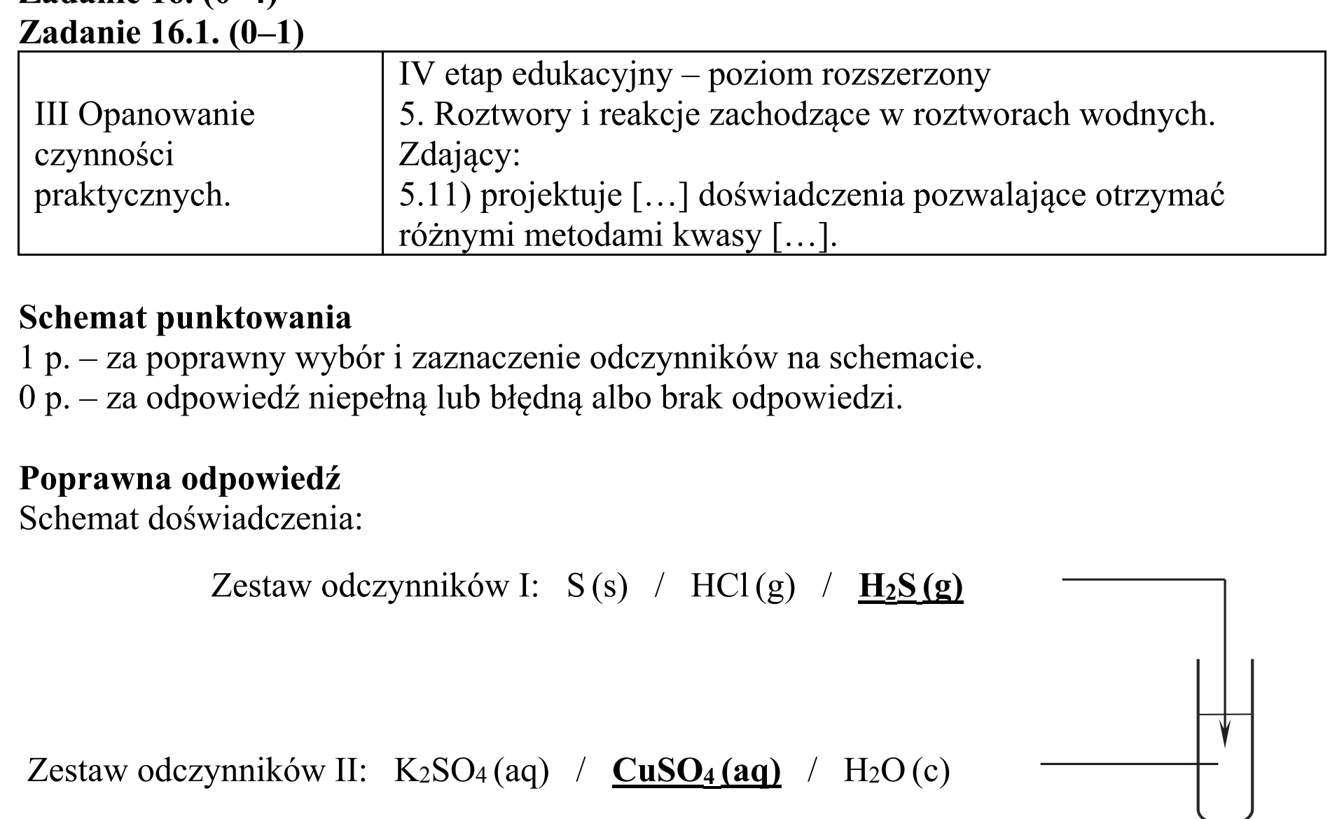 Matura, maj 2016, odpowiedź do zadania 16.1