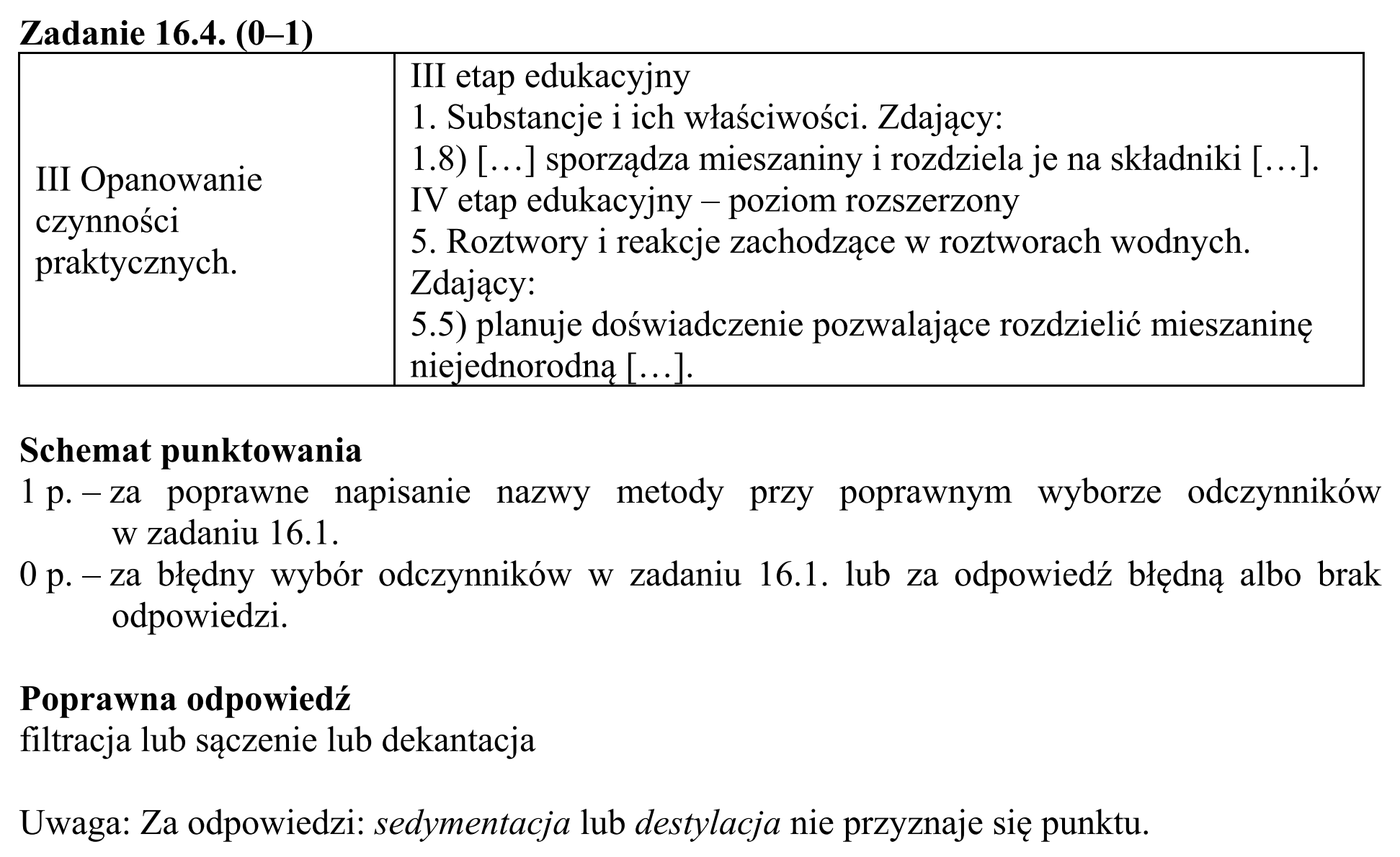 Matura, maj 2016, odpowiedź do zadania 16.4