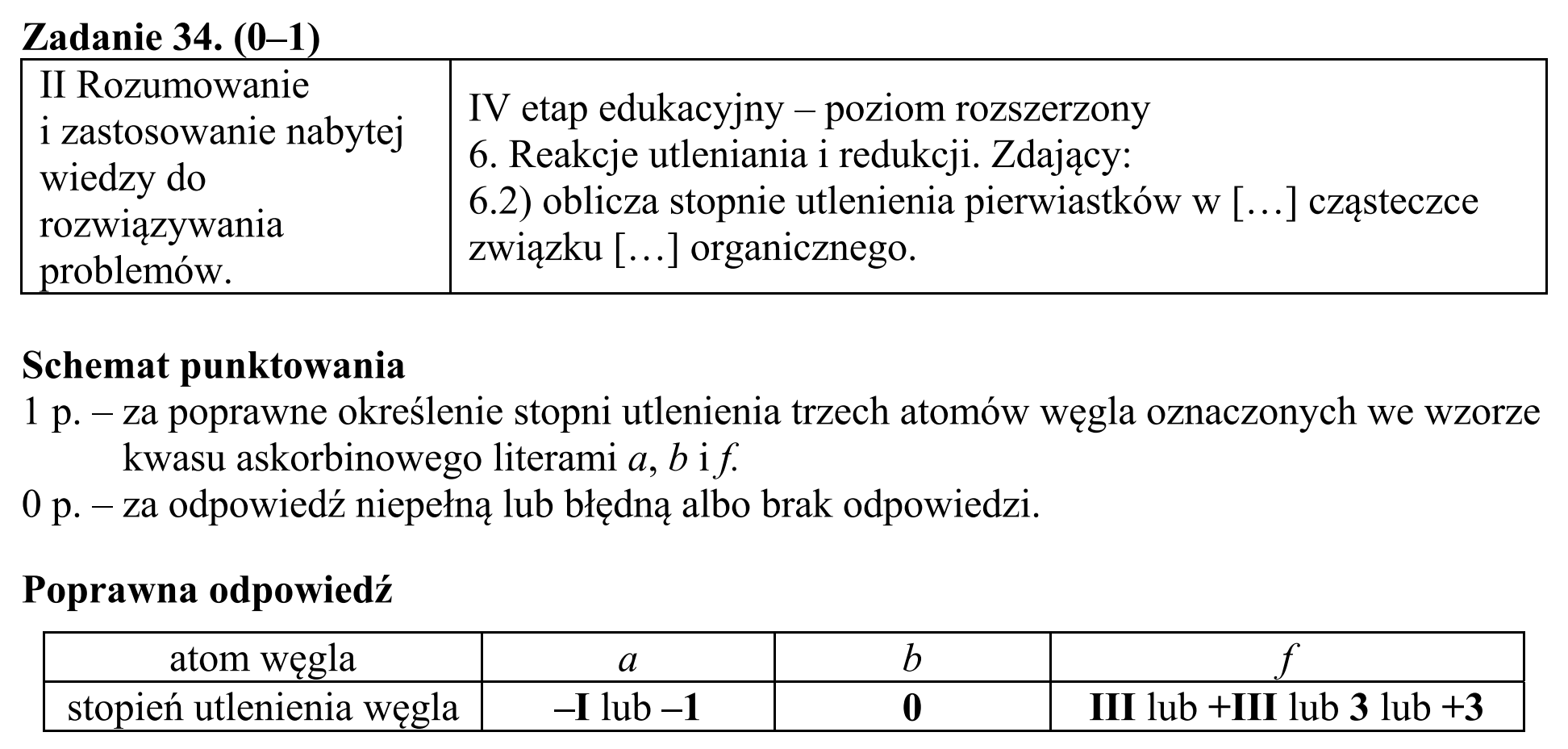 Matura, maj 2016, odpowiedź do zadania 34