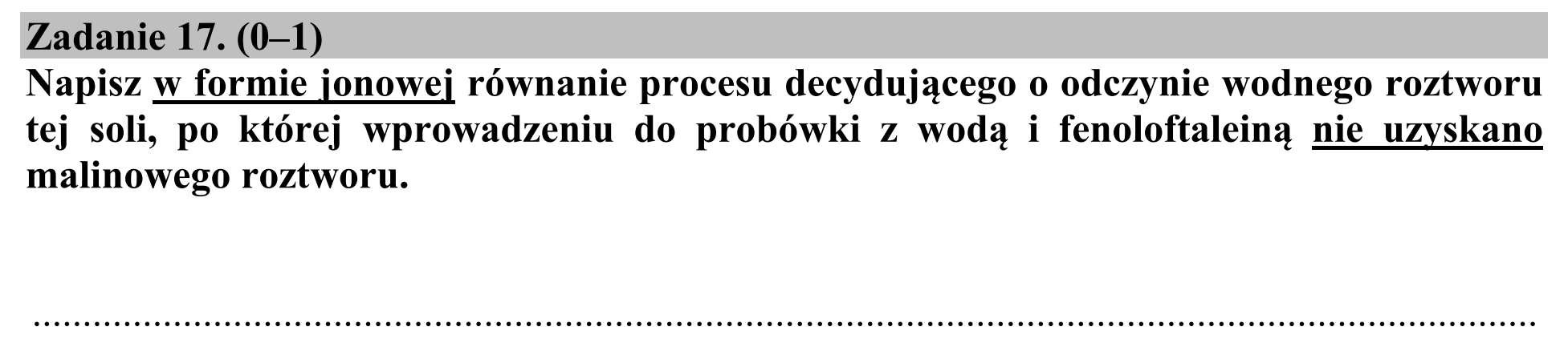 Matura, maj 2016, podgląd zadania 17