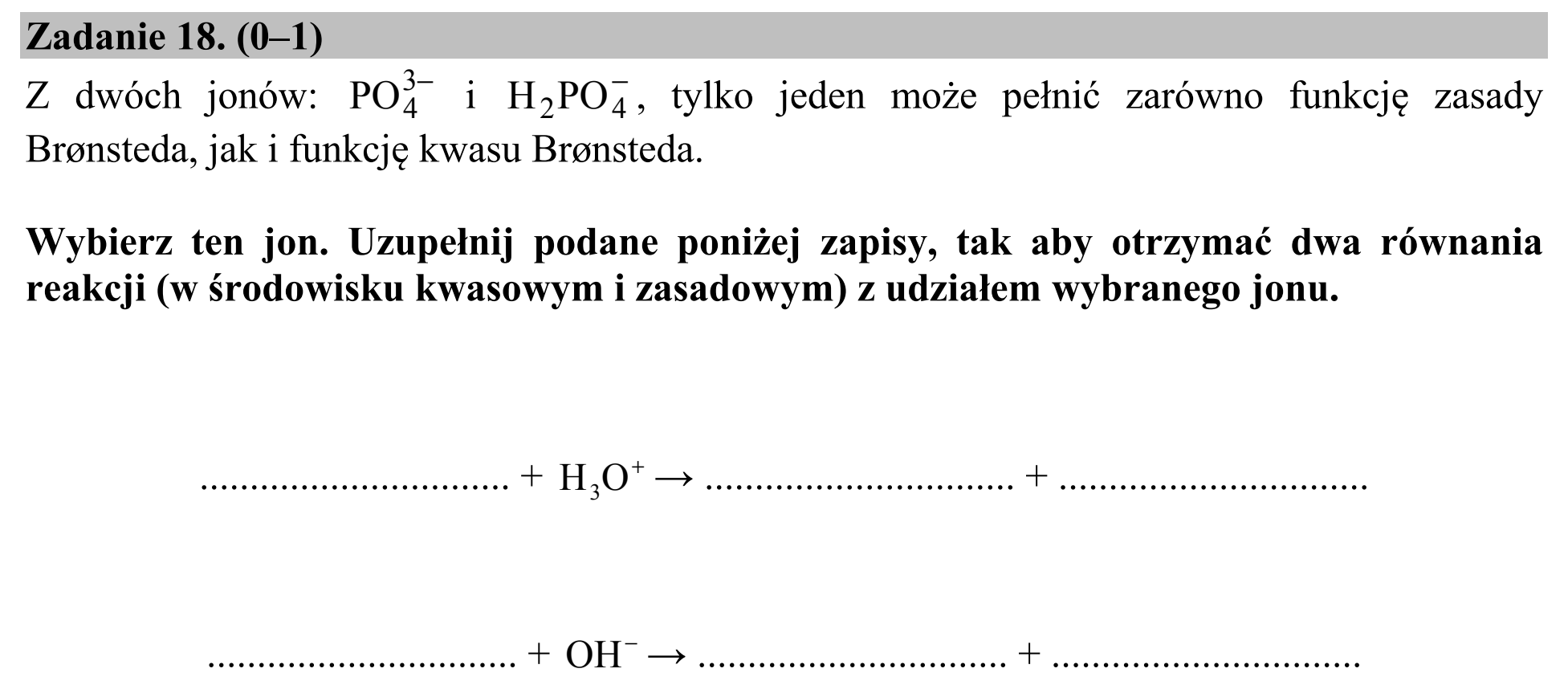 Matura, maj 2016, podgląd zadania 18