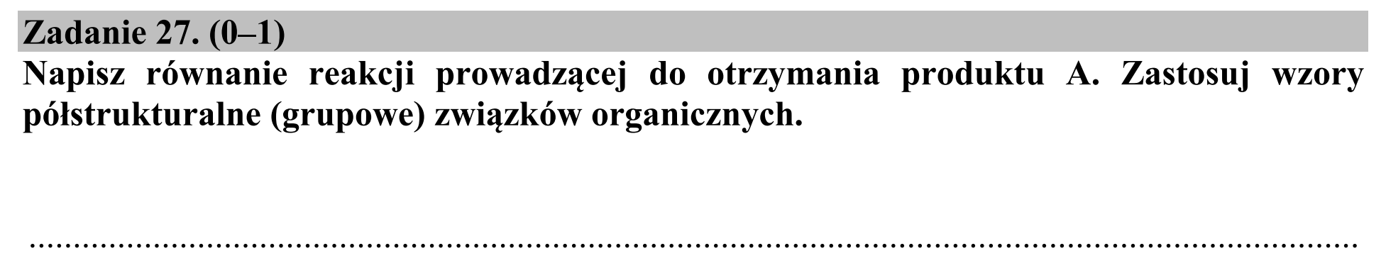 Matura, maj 2016, podgląd zadania 27