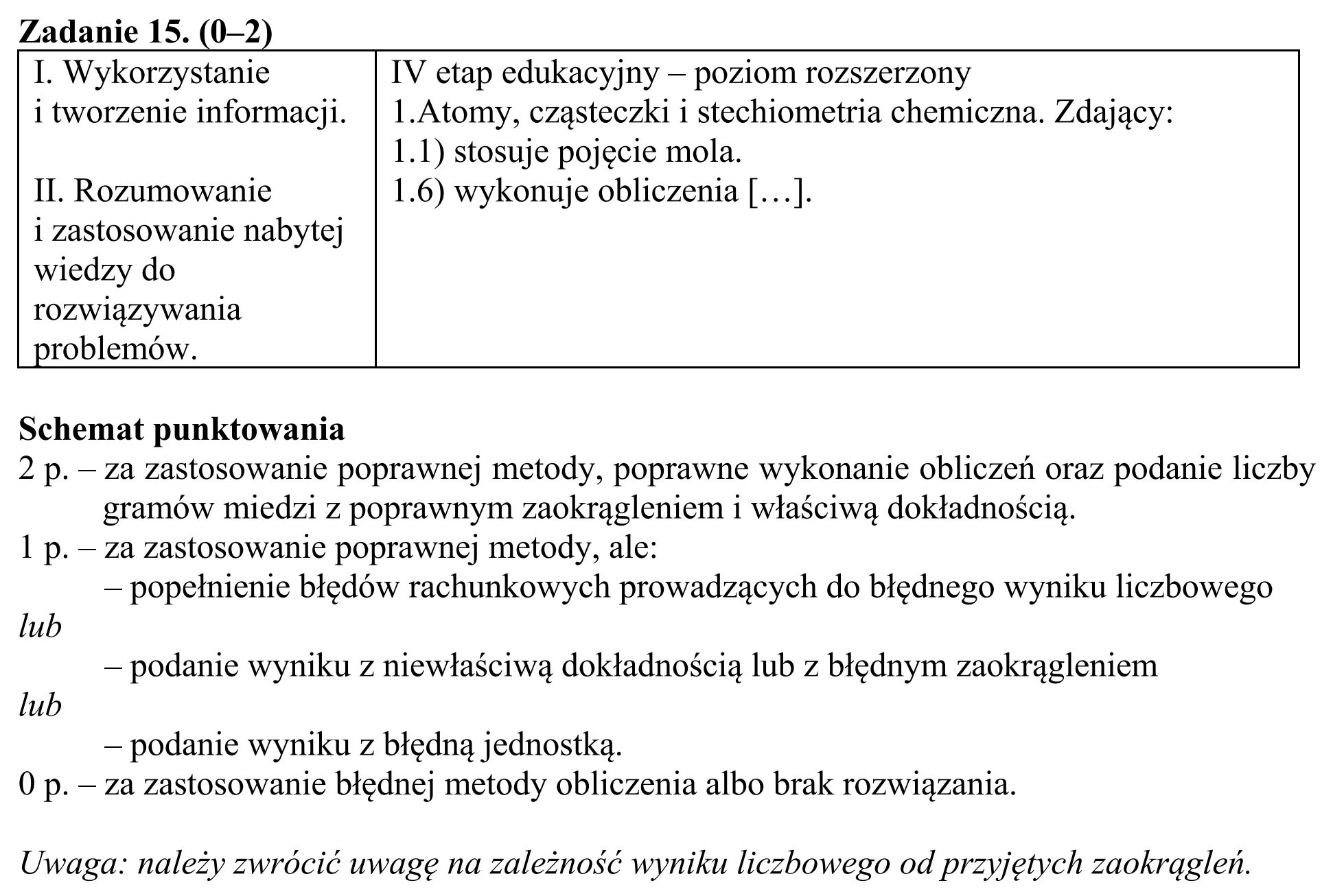 Matura, maj 2017, odpowiedź do zadania 15, fragment 1
