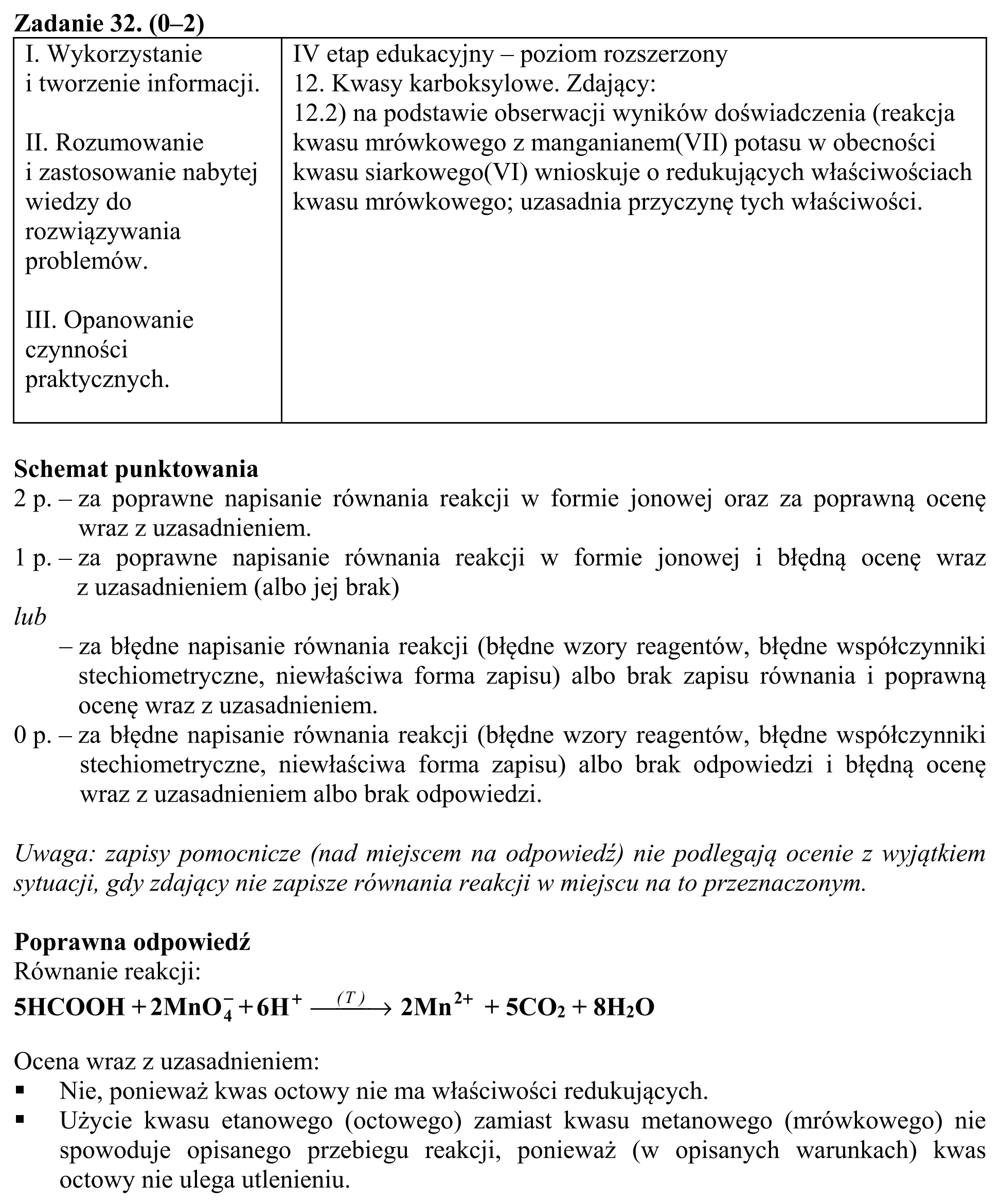 Matura, maj 2017, odpowiedź do zadania 32
