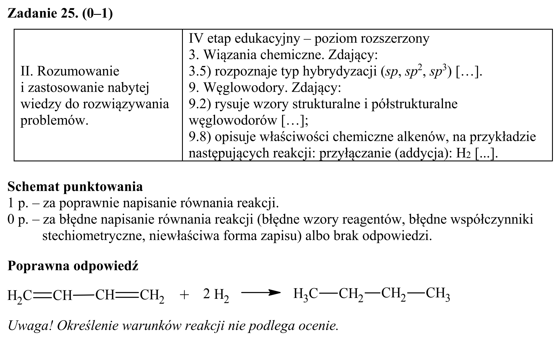 Matura, maj 2018, odpowiedź do zadania 25