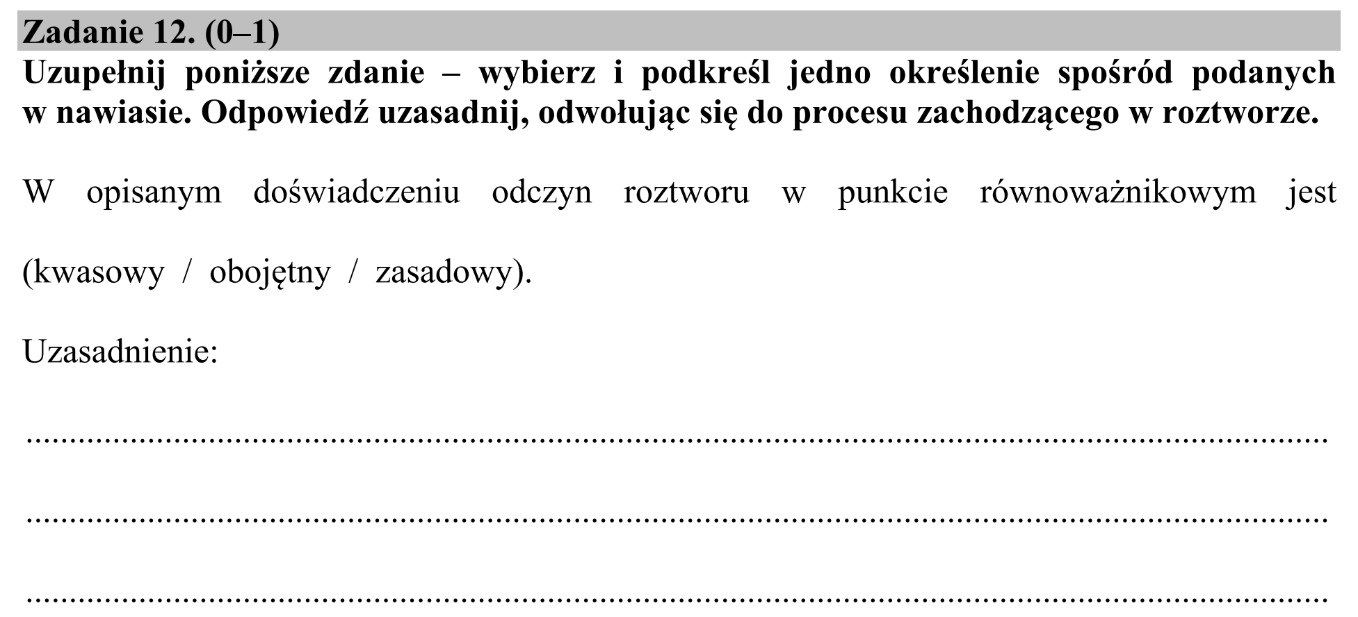 Matura, maj 2018, podgląd zadania 12