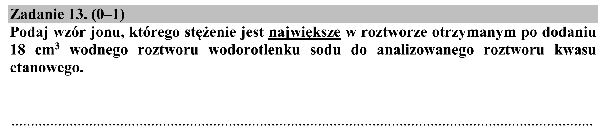 Matura, maj 2018, podgląd zadania 13