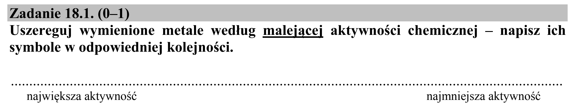 Matura, maj 2018, zadanie 18.1