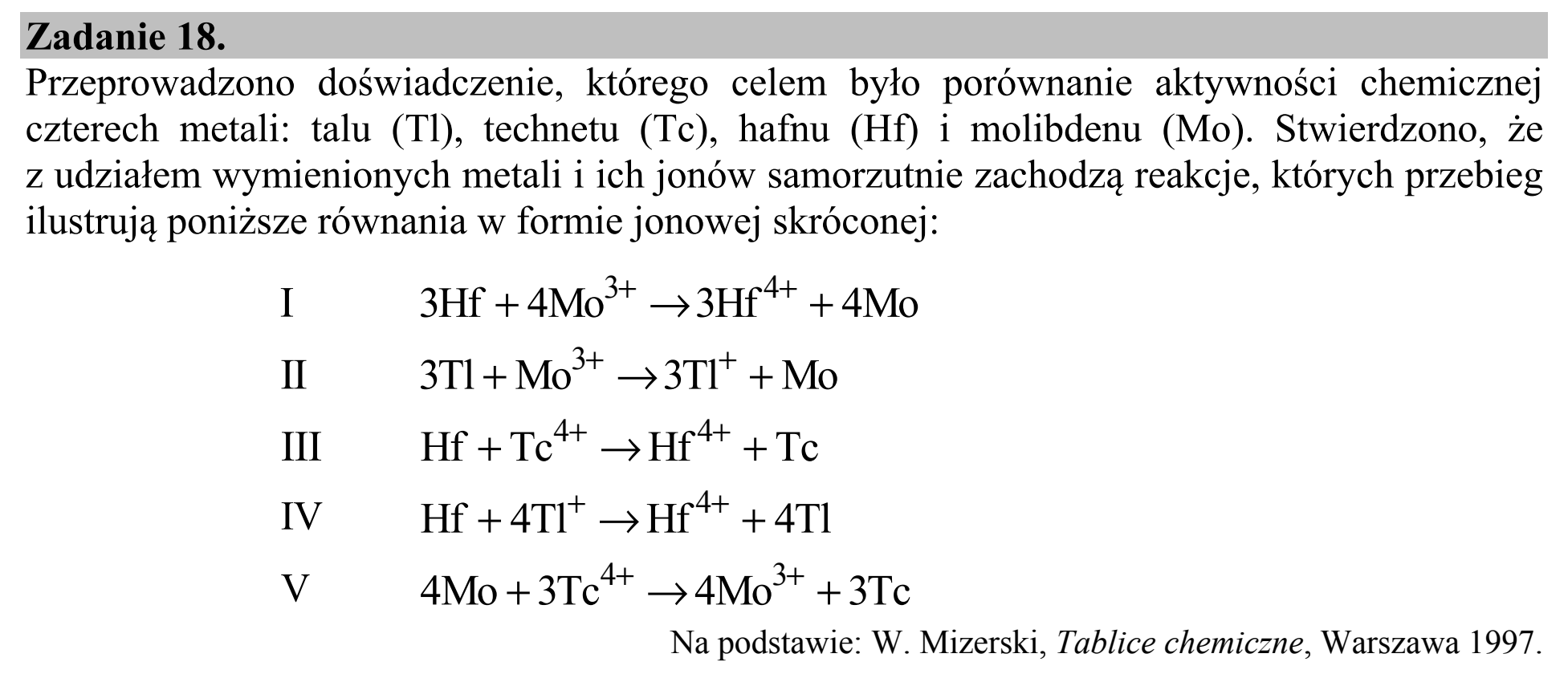 Matura, maj 2018, wstęp zadania 18