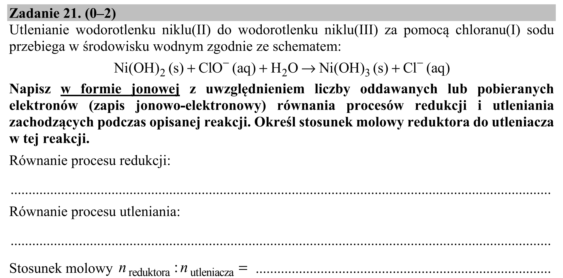 Matura, maj 2018, podgląd zadania 21